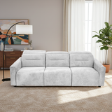 Falmouth Light Grey Fabric Power Slider Sofa