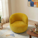 Thornton Gold Chenille Swivel Chair