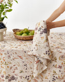 Autumn forest print linen tablecloth