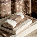 Axis Deer Fur Design 3PC Towel Set, 2 MOQ