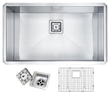 Vanguard Undermount Stainless Steel 30 in. 0-Hole Single Bowl Kitchen Sink in Brushed Satin