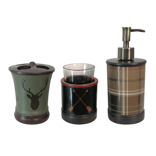 Aztec Bear 3PC Bath Countertop Accessory Set, 4 MOQ