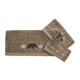 Aztec Bear 3PC Towel Set, Mocha, 2 MOQ