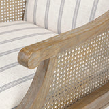 Reclaimed Natural Cane Inset Armchair Accent Chair*