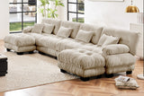CLOUDIES 173" 4 Seater Sofa with 2 Ottomans
