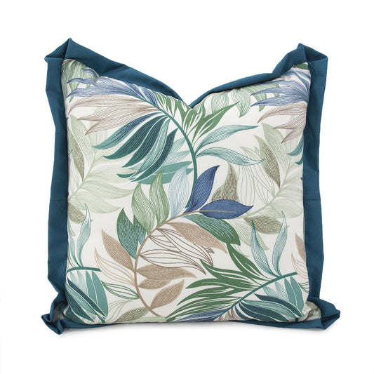 20 x 20 Outdoor Pillow Fern Indigo - Poly Insert