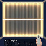 PURPLELEAF Strip Light, Upgraded Version 3000K Warm White Light, 24V Safe Low Voltage Waterproof Strip Light, Suitable for White Louvered Pergola