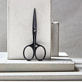 ZWILLING Beard Scissors (with extended handle width, scratch resistant, straight cutting edge and fine tip), Premium, Black, 4.5 inch