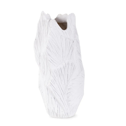 Abstract Elm Tall Vase in White