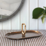 Golden Ore Oval Tray with Handle