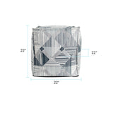 Prisma Navy Square Pouf