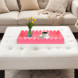 Rectangle Scalloped Riviera Tray - Pink