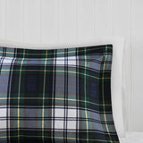3M Scotchgard Plaid 3-Piece Comforter Set, Dark Green/Blue