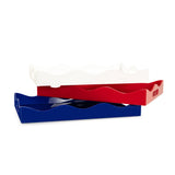 Spangle Scalloped Tray Red