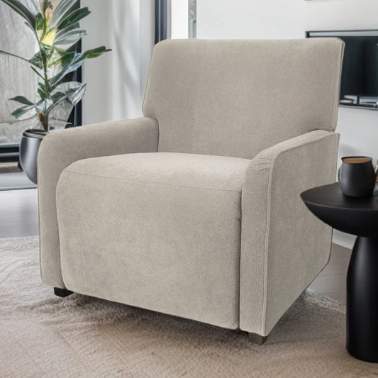 Wholesale Modern Tight Back Upholstered Recliner, Beige
