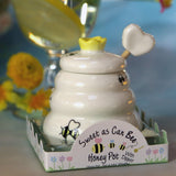 Sweet As Can Bee Ceramic Honey Pot with Dipper