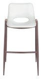 Desi Barstool (Set of 2) White & Walnut