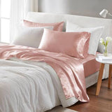 Luxury Satin 6-Piece Sheet Set, Blush Pink