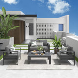 Modern Outdoor Aluminum Coffee Table – 43" Patio Table