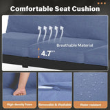 Aluminum Outdoor Patio Sofa, Water-Resistant 3-Seat Couch