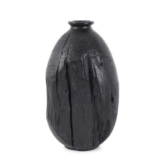 Haru Short Vase in Black