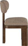 Timbra - Linen Textured Fabric Upholstered Dining Chair (Set of 2) - Walnut Base