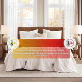 Heated Plush To Berber Electric Bedding Blanket, Ivory