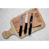 3 Piece Printed Knife Set with Sheaths, Marble