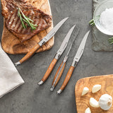 Au Nain Laguiole, Set of 4, Olive Wood Steak Knives