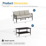 2 Piece Patio Conversation Set with Coffee Table