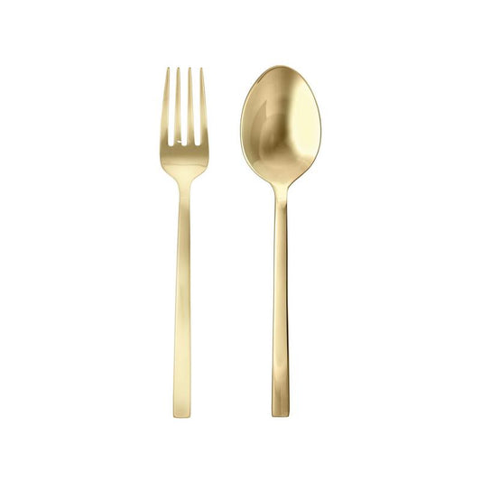 Arezzo Brushed Gold 2pc Serving Set