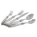 Laguiole 20-Piece Stainless Steel Flatware Set For 4, Pewter