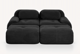 MIA 82'' Loveseat with 2 Ottomans