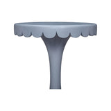 Scalloped Round Drink Table Light Blue