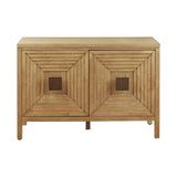 Geometric 2-Door Storage Cabinet with Adjustable Shelves