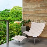 Indoor/Outdoor Puff Ottoman Cover & Cushion Dune Sand
