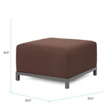 Axis Ottoman Sterling Chocolate Titanium Frame