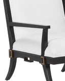 Scarlett Black Armchair, Muslin