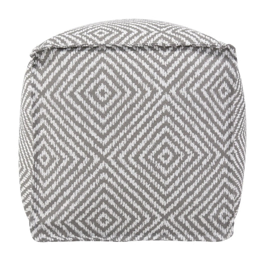 Outdoor Square Pouf Helm Pewter