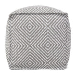 Outdoor Square Pouf Helm Pewter
