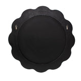 Kushi Round Scalloped Edge Mirror in Glossy Hunter Green