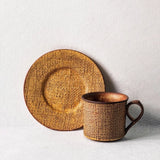 Gohobi Handmade Stoneware Coffee Cup & Saucer Set