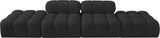 Ames - 4 Piece Boucle Upholstered Modular Sofa With 2 Backless Seats