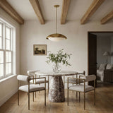 Axis - Linen Textured Beige Fabric Upholstered Dining Chair (Set of 2)