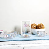 Amazing 7 oz Glass Teacup & Saucer Butterfly Design