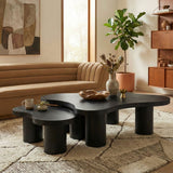 Cove - Oak Veneer And Solid Wood 2 Piece Coffee Table