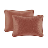 3 Piece Reversible Cottage Quilt Set, Clay Red