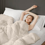 Puffed Overfilled Down Alternative Comforter, Tan