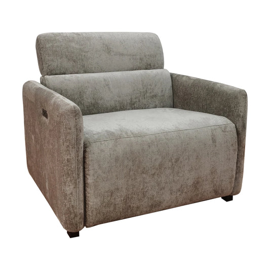 Modern Shelter Back Power Recliner, Beige*