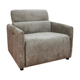 Modern Shelter Back Power Recliner, Beige*